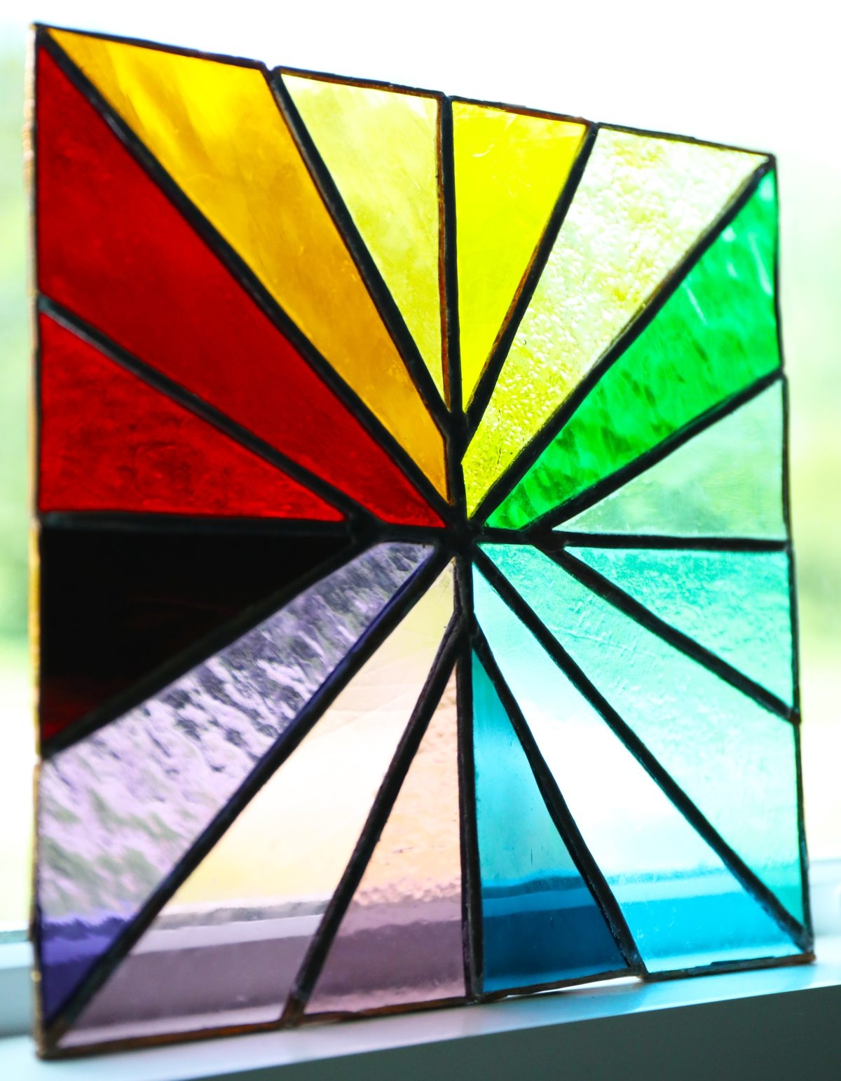 Stained Glass Free Rainbow Pinwheel Pattern The Handmade Home