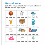 States Of Matter Worksheet Solid Liquid Gas Worksheet