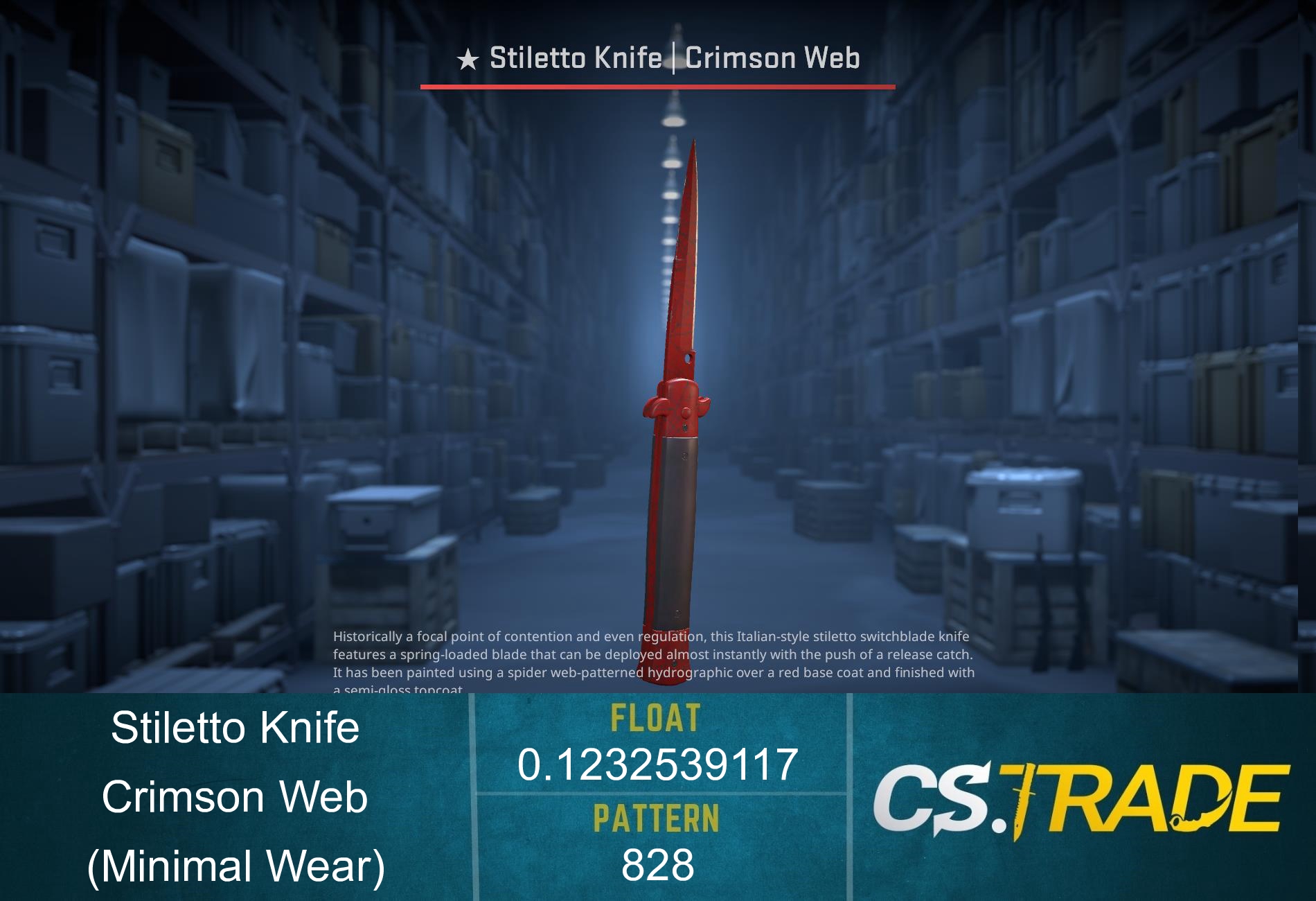 Stiletto Knife Crimson Web CS2 Skin Stiletto Knife Crimson Web CS2 Skin