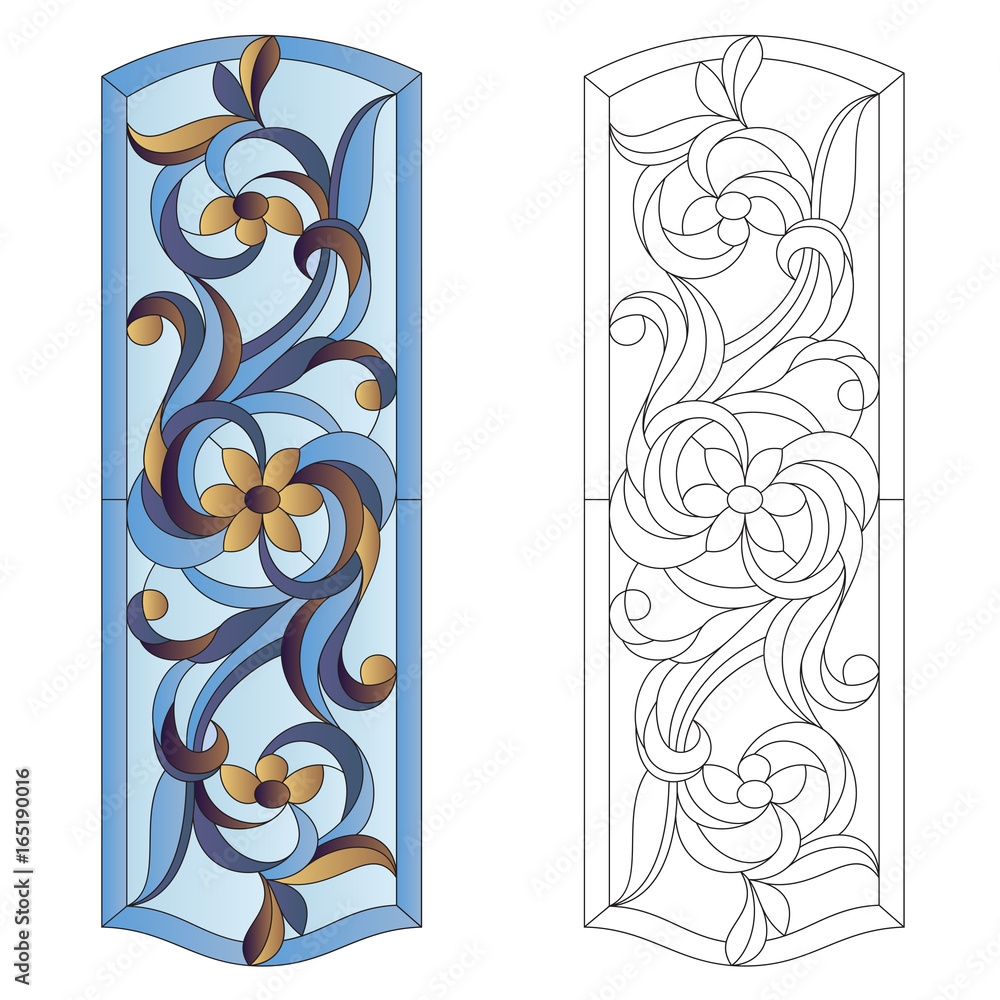 Stock Vektorgrafik Stained glass Pattern In Modern Style Flower Vector Adobe Stock Stock Vektorgrafik Stained glass Pattern In Modern Style Flower Vector Adobe Stock