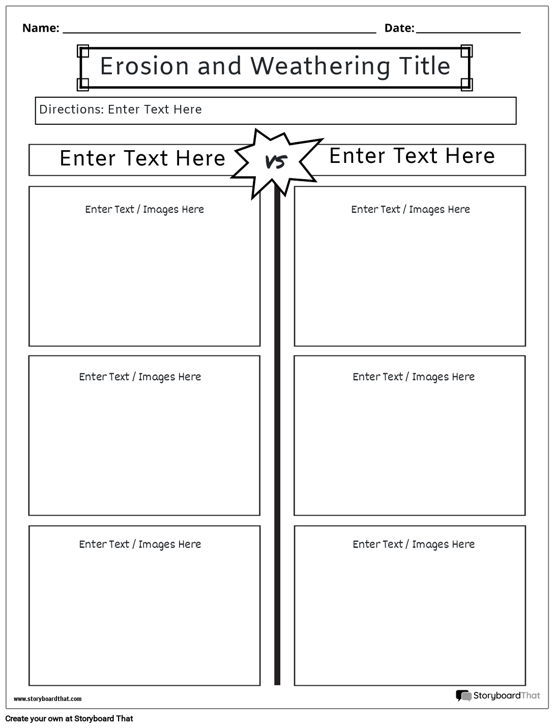 Storyboard That Free Weathering Worksheets Storyboard That Free Weathering Worksheets