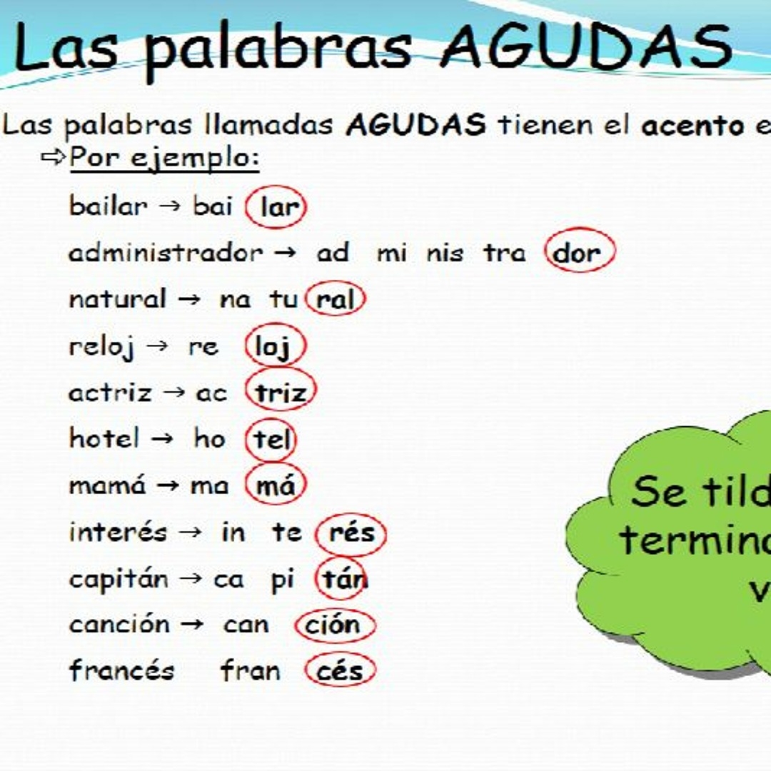 que es una palabra aguda que es una palabra aguda