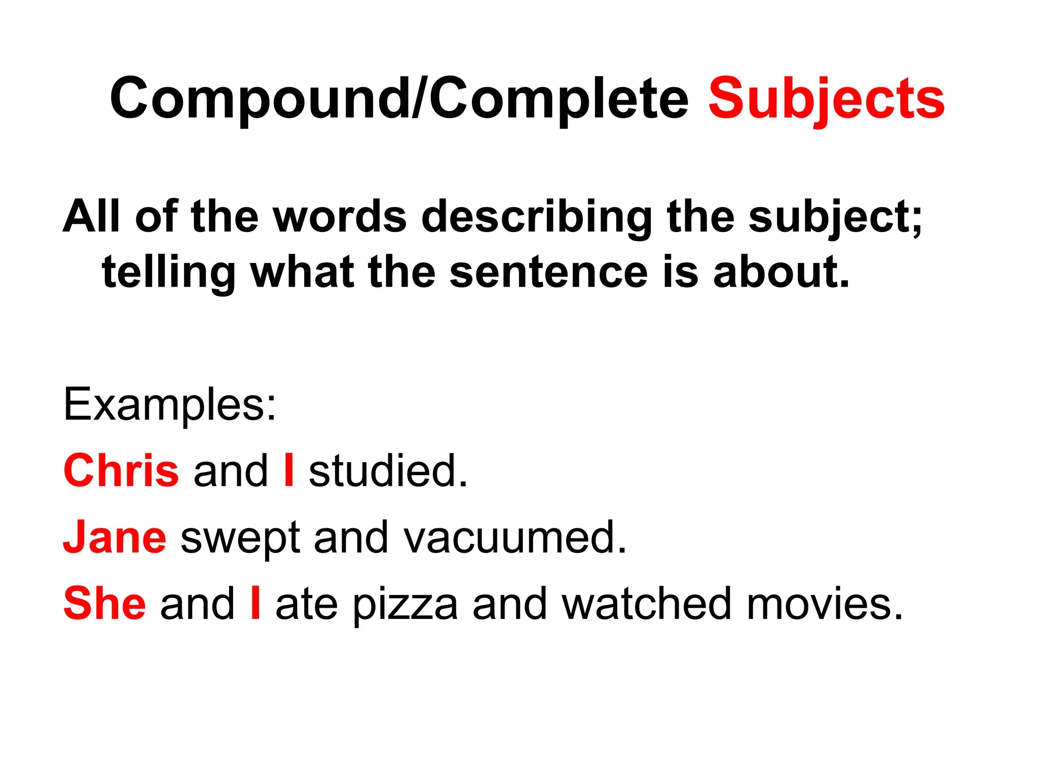 Subject Predicates English Grammar Primary Grades PPT