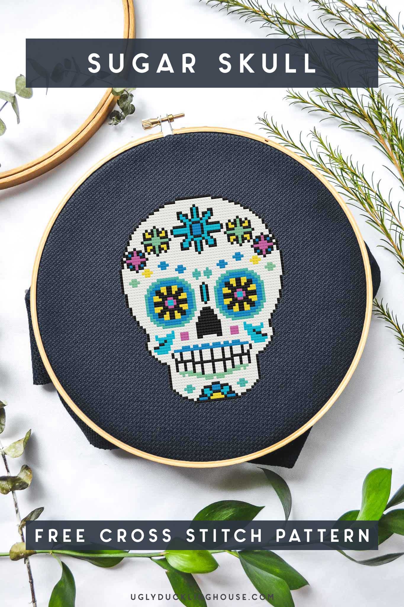 Sugar Skull Cross Stitch Pattern Ugly Duckling House