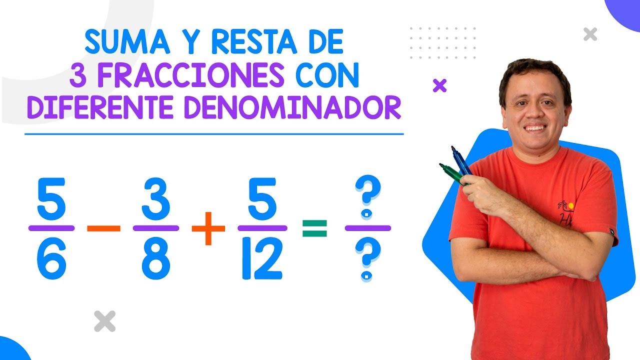 Suma Y Resta De 3 Fracciones Con Diferente Denominador fracciones Heterog neas YouTube