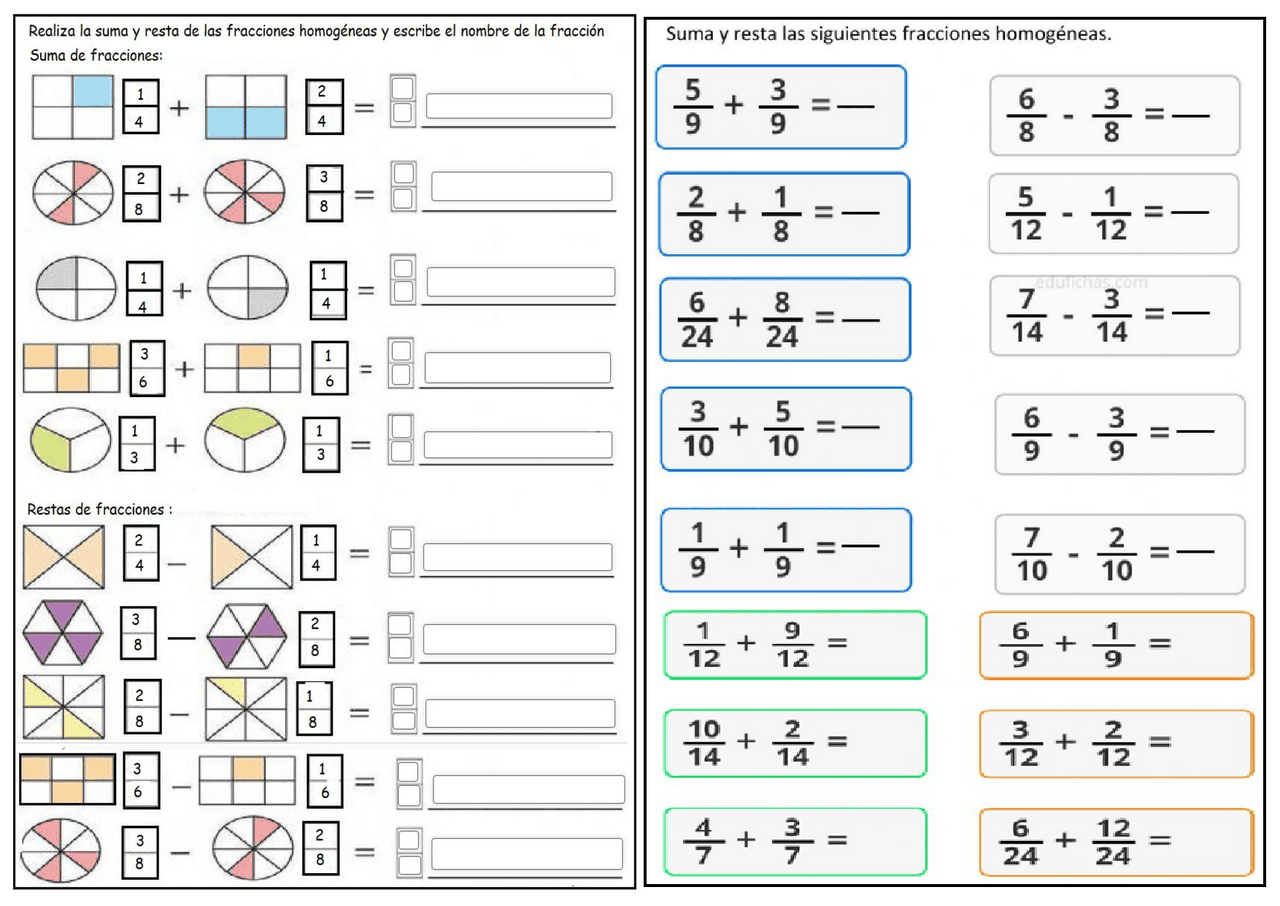 Sumas Y Restas De Fracciones Heterog neas Ejercicios De Matem ticas Docsity