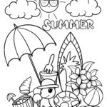 Summer Season Coloring Sheet Etsy