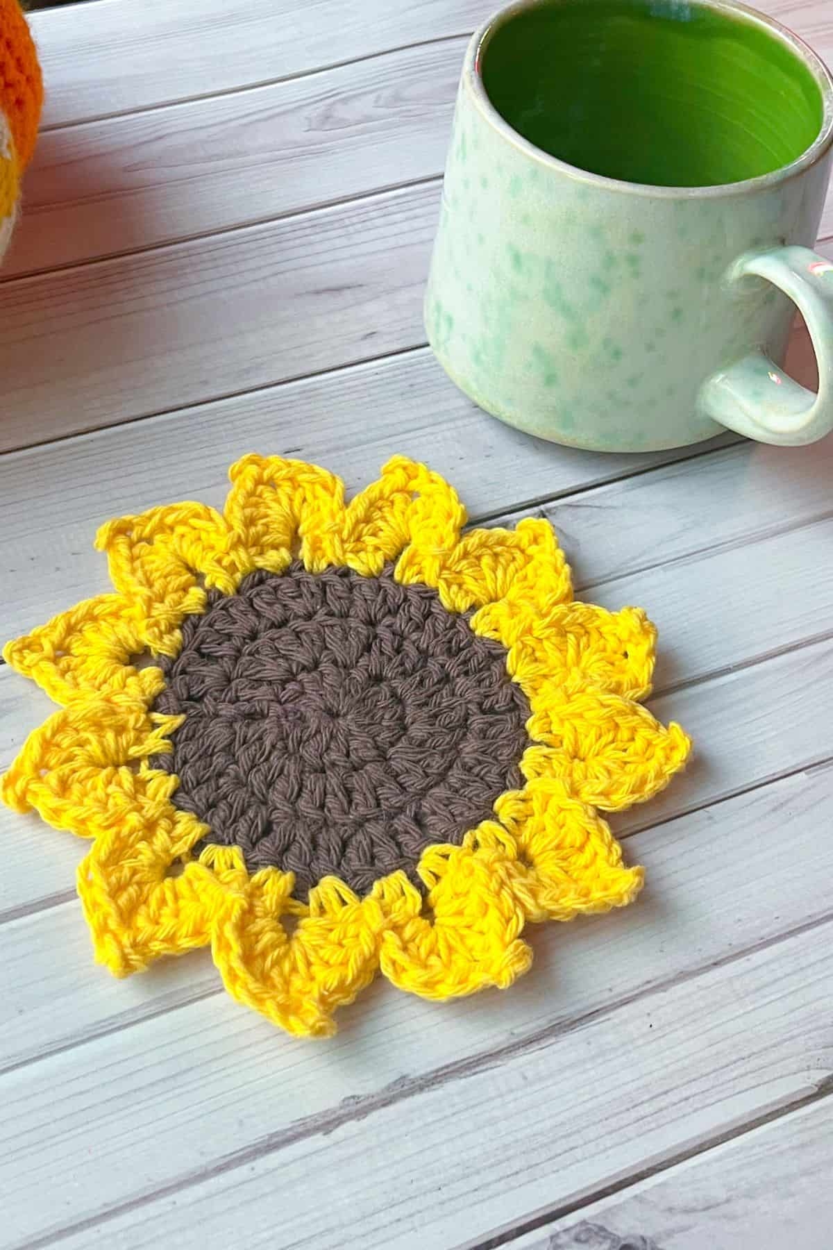 Sunflower Coaster Crochet Pattern Thecaffeinatedsnail Sunflower Coaster Crochet Pattern Thecaffeinatedsnail
