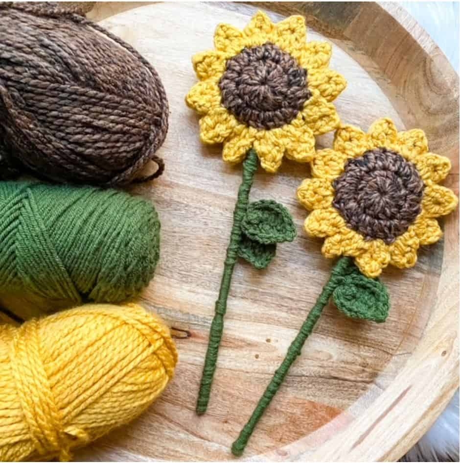 Sunflower Crochet Pattern Clover Needlecraft