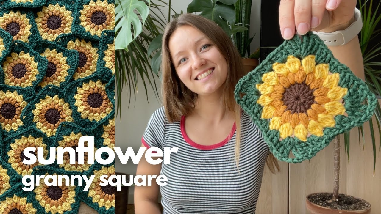 SUNFLOWER GRANNY SQUARES Easy Beginner Tutorial YouTube SUNFLOWER GRANNY SQUARES Easy Beginner Tutorial YouTube