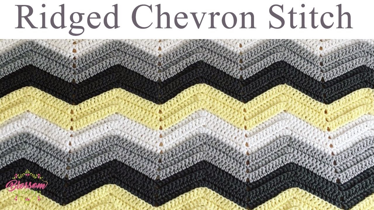 Super Easy Crochet Ridged Chevron Zig Zag Stitch step By Step YouTube