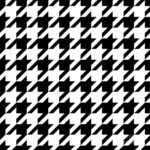 Super Large Traditional Black And White Houndstooth Pattern By Tina Lavoie