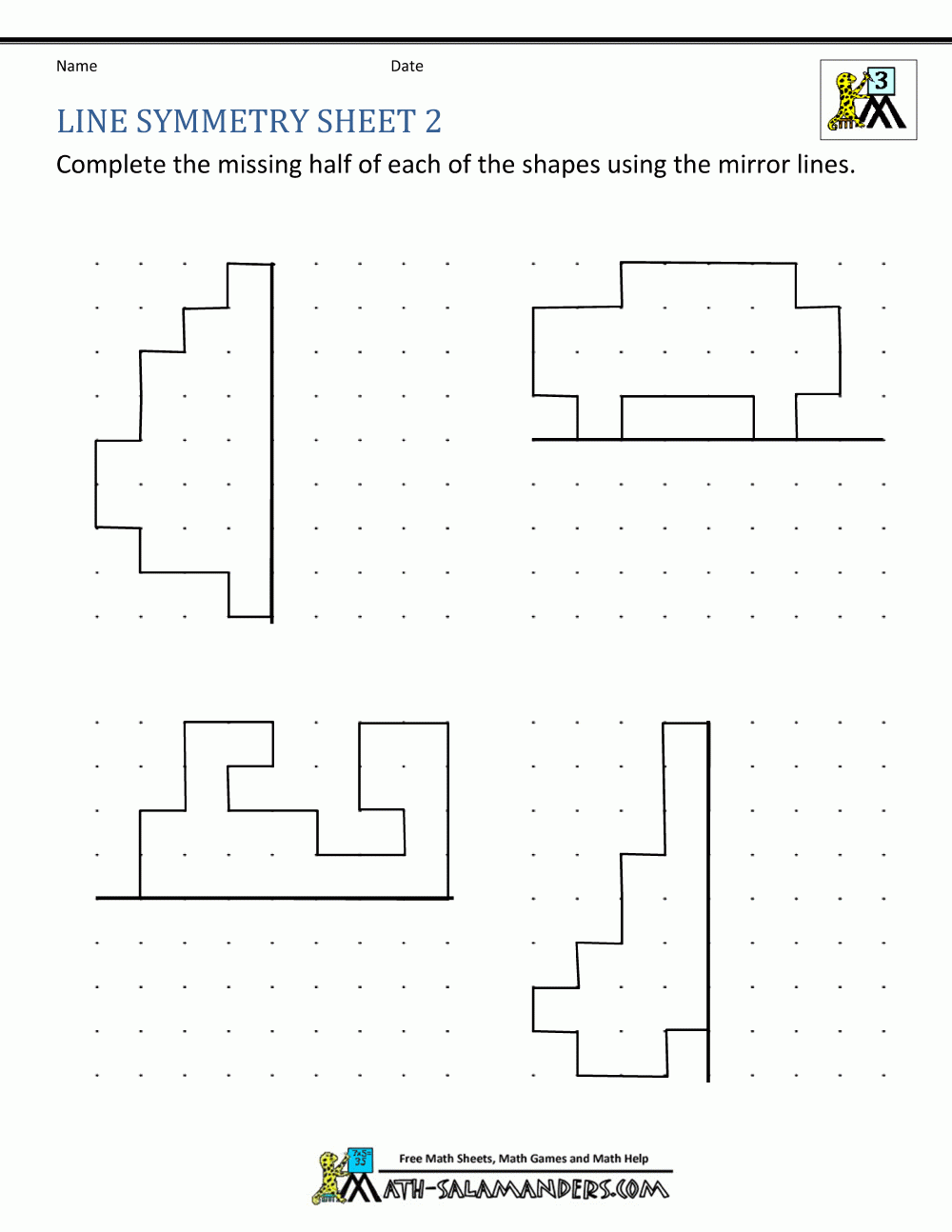 Symmetry Worksheets Symmetry Worksheets