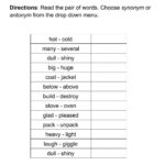 Synonym Or Antonym Worksheet Live Worksheets Worksheets Library