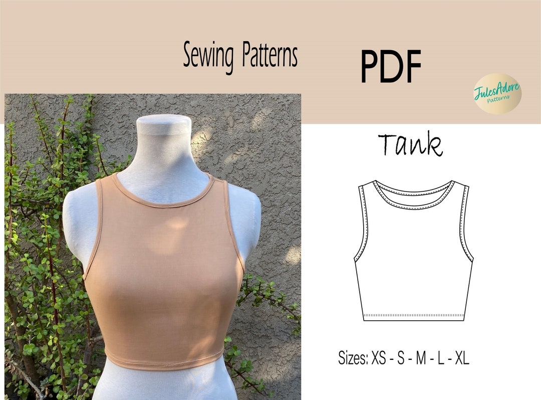 Tank Top Sewing Pattern PDF Women s Sizes XS To XL Print At Home Instructions Included Etsy Tank Top Sewing Pattern PDF Women s Sizes XS To XL Print At Home Instructions Included Etsy