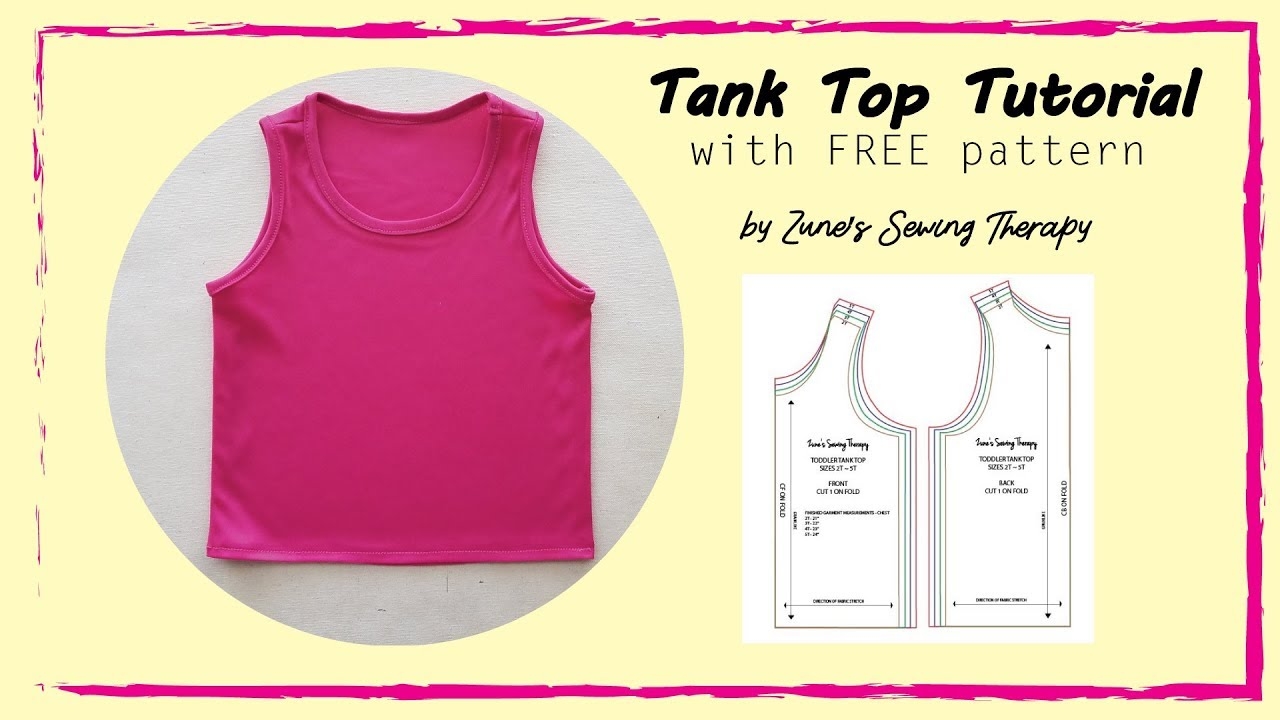 Tank Top Tutorial With Free Pattern YouTube