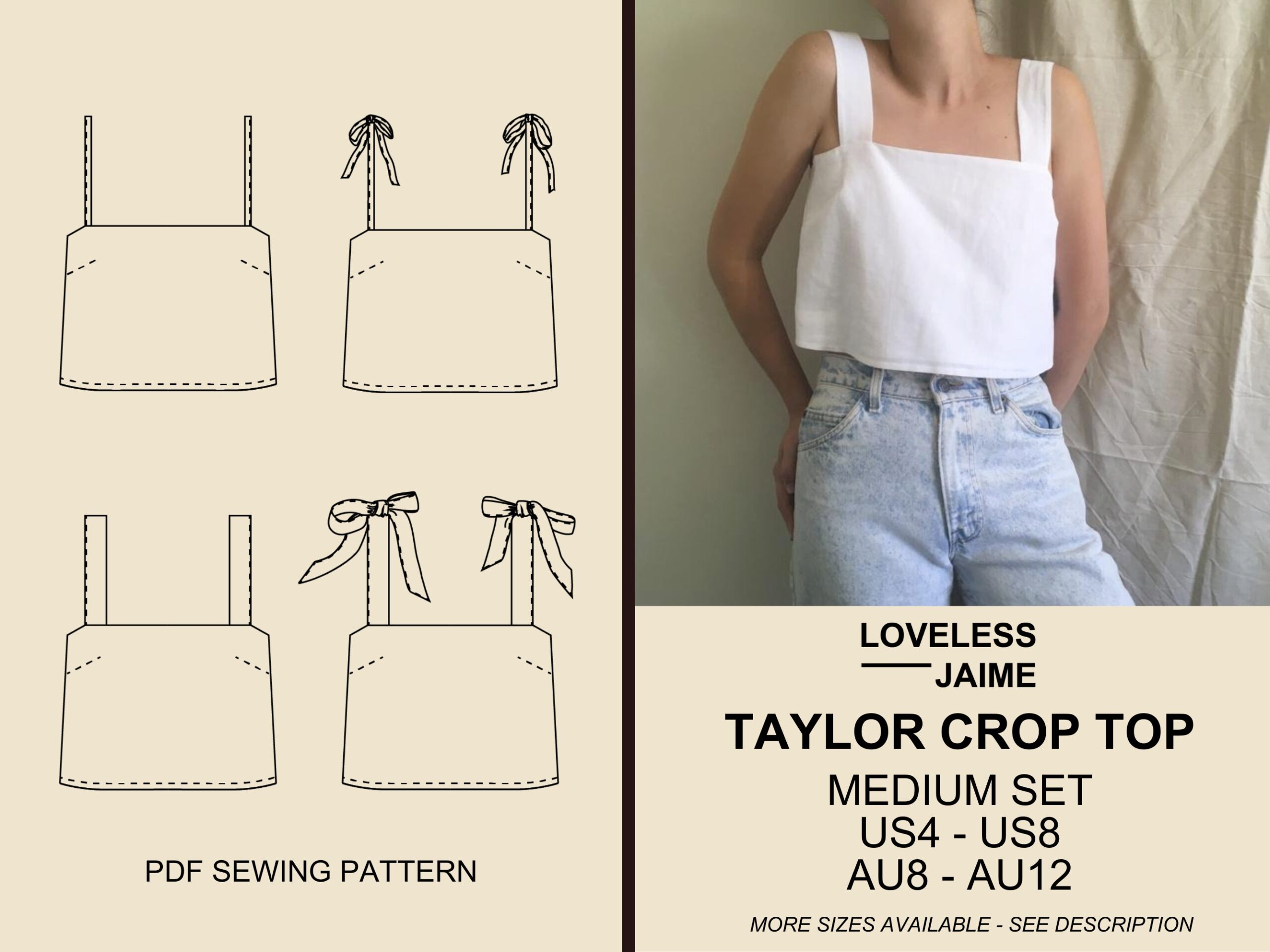 Taylor Linen Top Pattern Medium Set Sizes US4 8 Tank Top Sewing PDF Instant Digital Download Beginner Project For Women Etsy UK Taylor Linen Top Pattern Medium Set Sizes US4 8 Tank Top Sewing PDF Instant Digital Download Beginner Project For Women Etsy UK