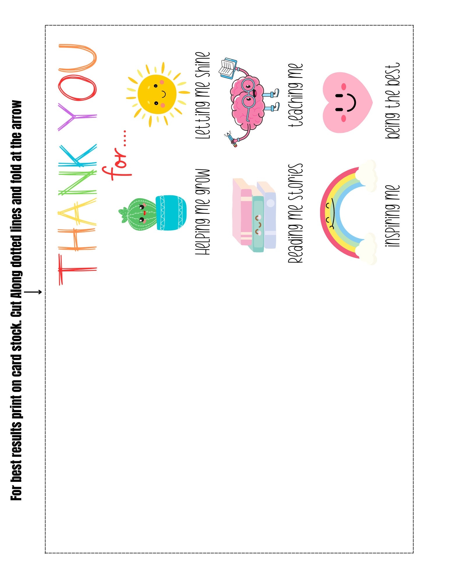 thank you teacher card printable thank you teacher card printable