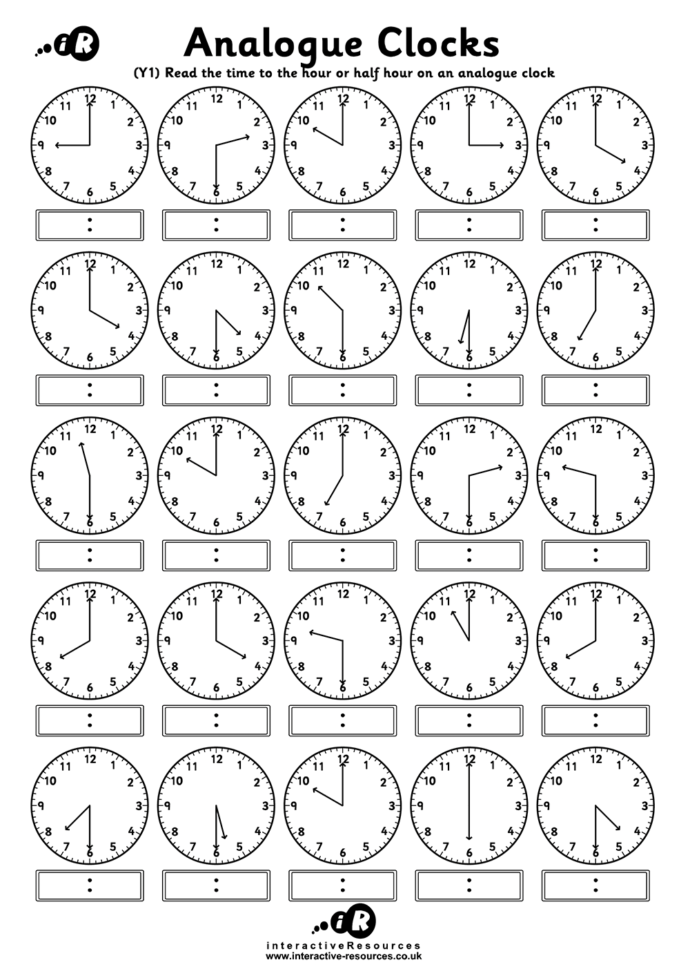 Teaching Time Free Telling Time Worksheets Teaching Time Free Telling Time Worksheets