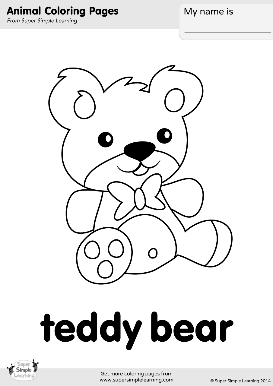 Teddy Bear Coloring Page Super Simple Teddy Bear Coloring Page Super Simple