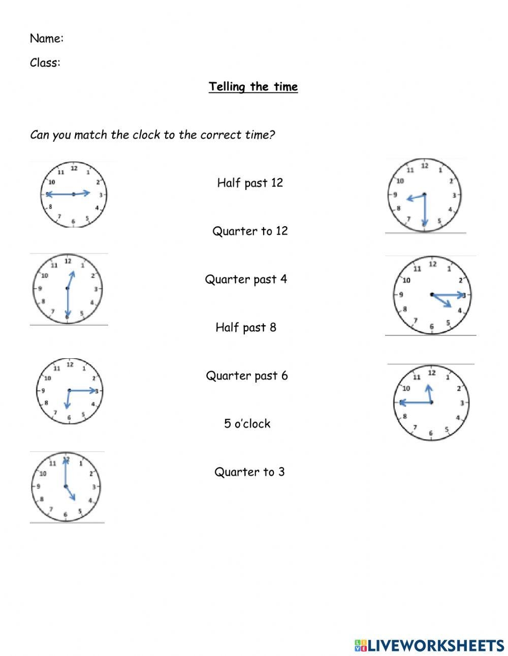 Telling The Time Oclock Half Past Quarter Past Quarter To Worksheets Library Telling The Time Oclock Half Past Quarter Past Quarter To Worksheets Library