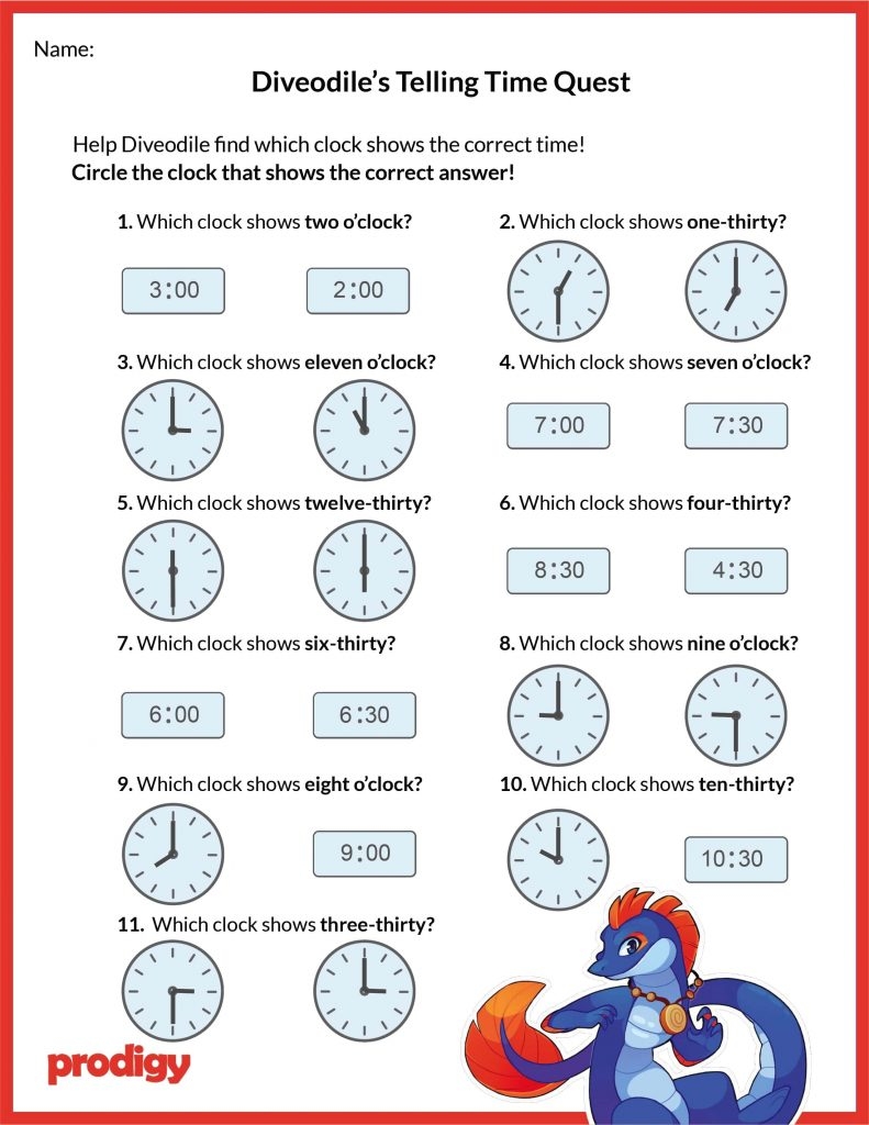 Telling Time Worksheets 20 Effective Practice Materials Prodigy Math Blog Telling Time Worksheets 20 Effective Practice Materials Prodigy Math Blog