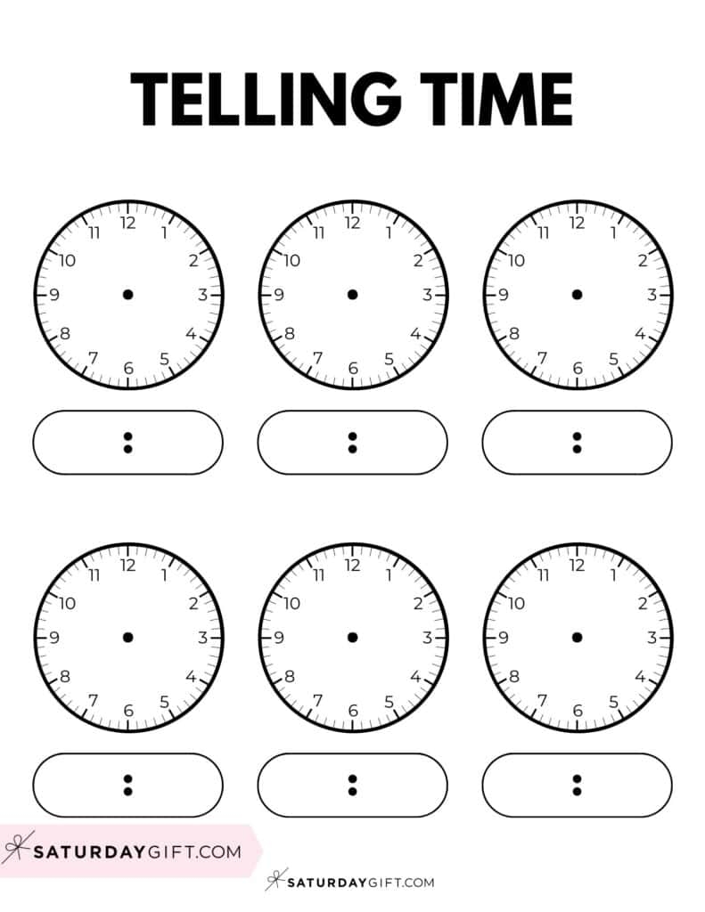 telling the time worksheet