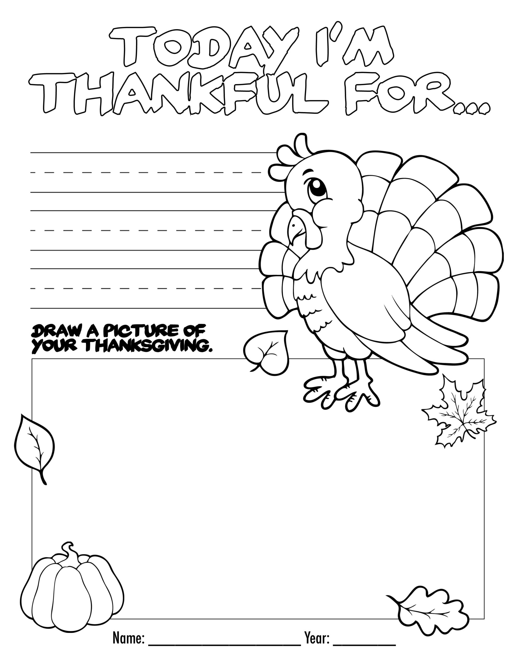 coloring pages printable thanksgiving