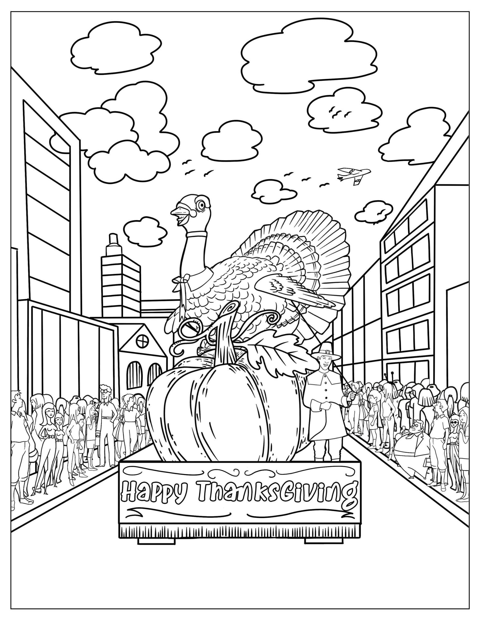 Thanksgiving Parade Coloring Pages For Adults 20 Printable Coloring Pages Instant Download JPEG Etsy