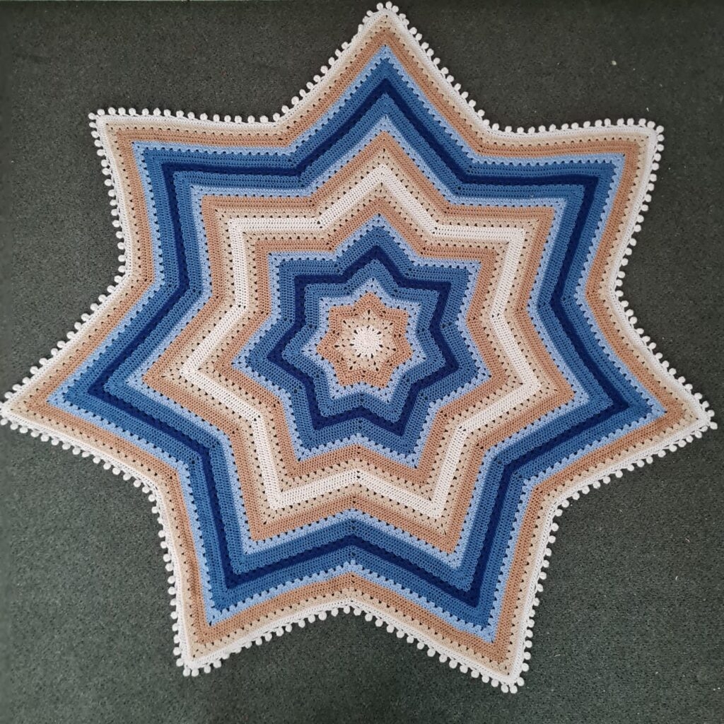 The 6 Day Star Blanket Betty McKnit