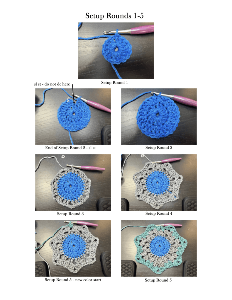 The 6 Day Star Blanket Betty McKnit