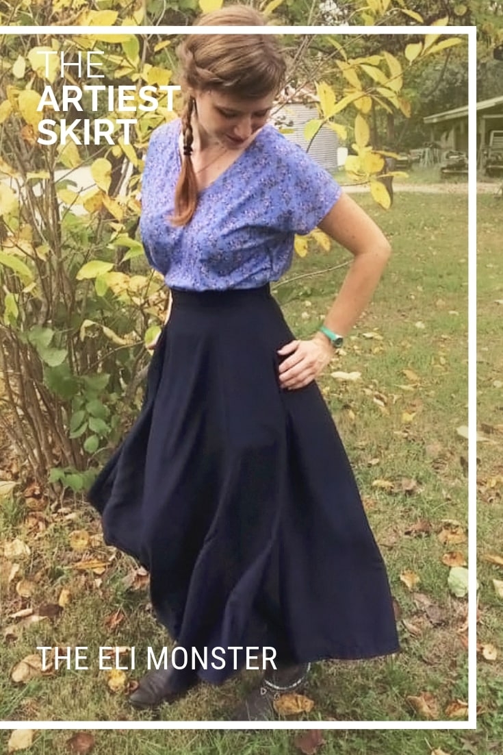 The Artiest Maxi Skirt Sewing Pattern For Adults By The Eli Monster