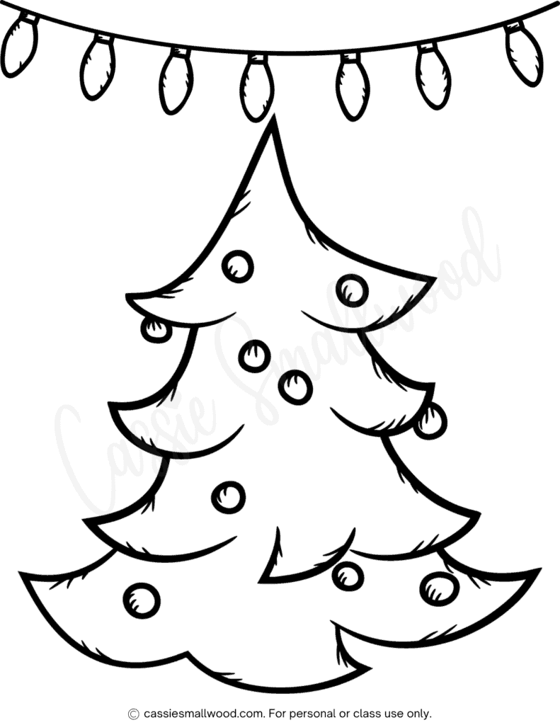 THE BEST Christmas Tree Coloring Pages Cassie Smallwood