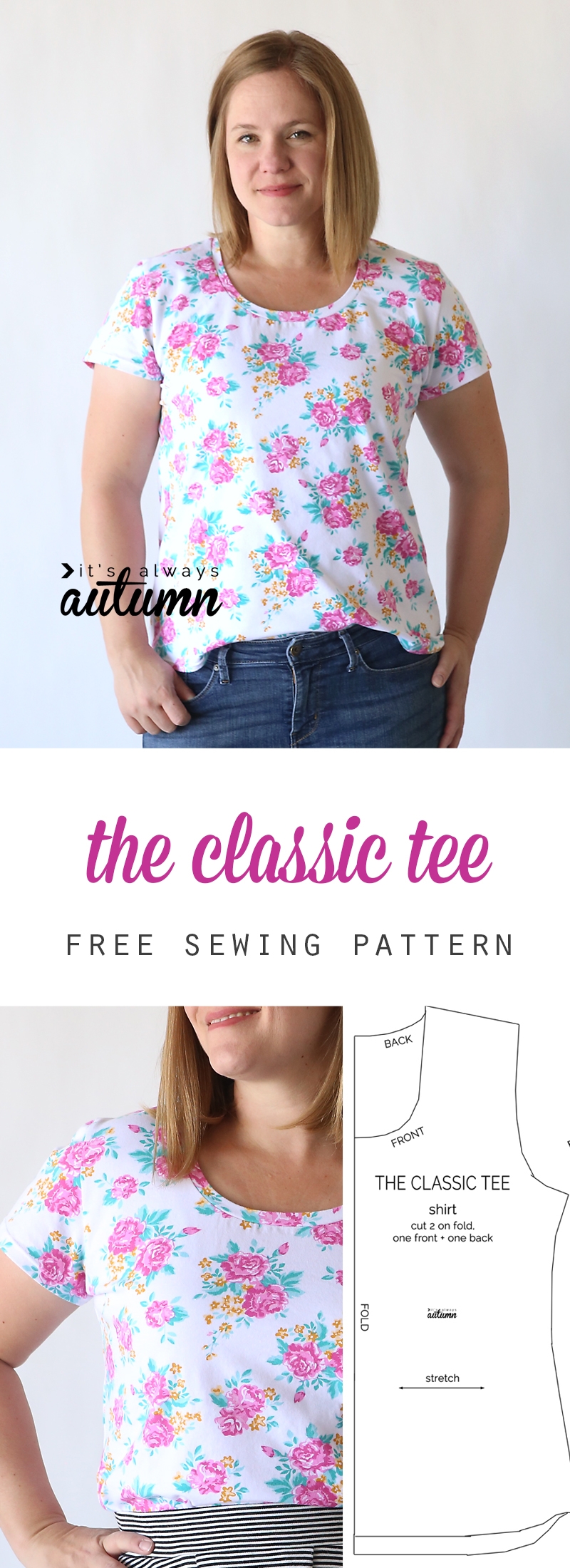 The Classic Tee Free Pattern In Women Size L It s Always Autumn