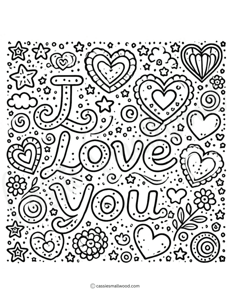 THE CUTEST I Love You Coloring Pages Cassie Smallwood THE CUTEST I Love You Coloring Pages Cassie Smallwood