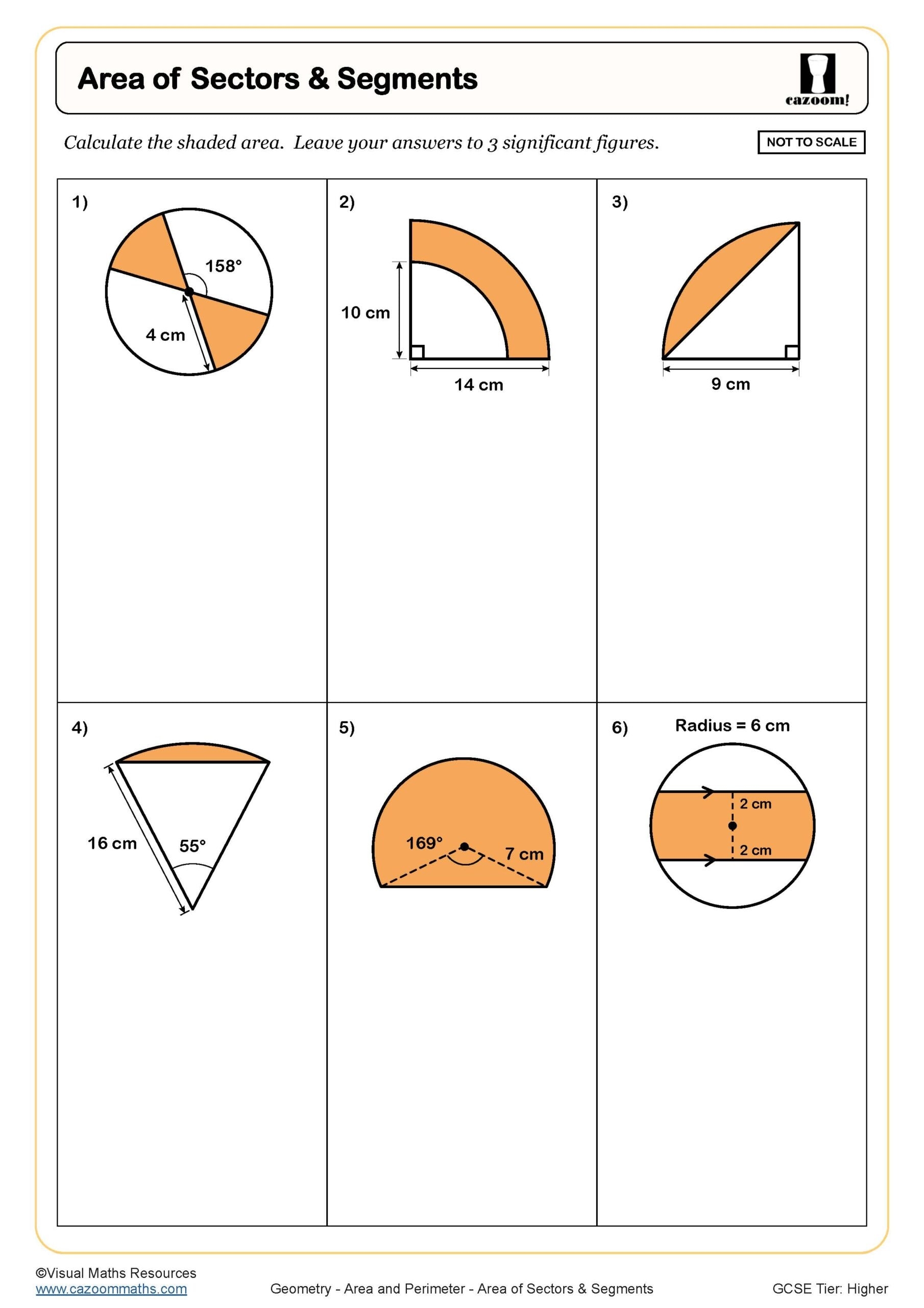 The Formulae For Area Of Sectors And Arc Lengths Worksheet Printable Maths Worksheets The Formulae For Area Of Sectors And Arc Lengths Worksheet Printable Maths Worksheets