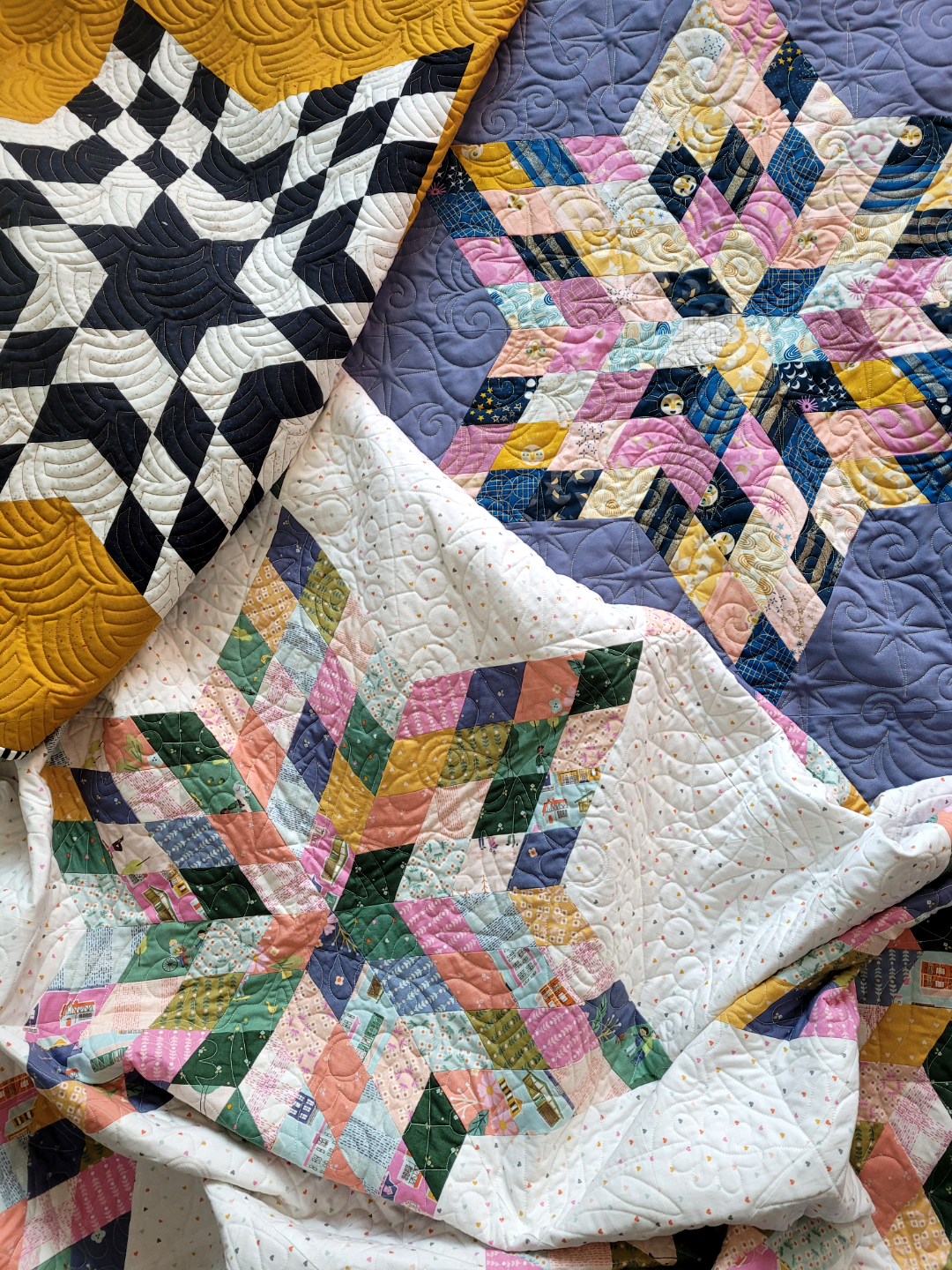 The Hexi Stars Quilt Crinkly Quilts