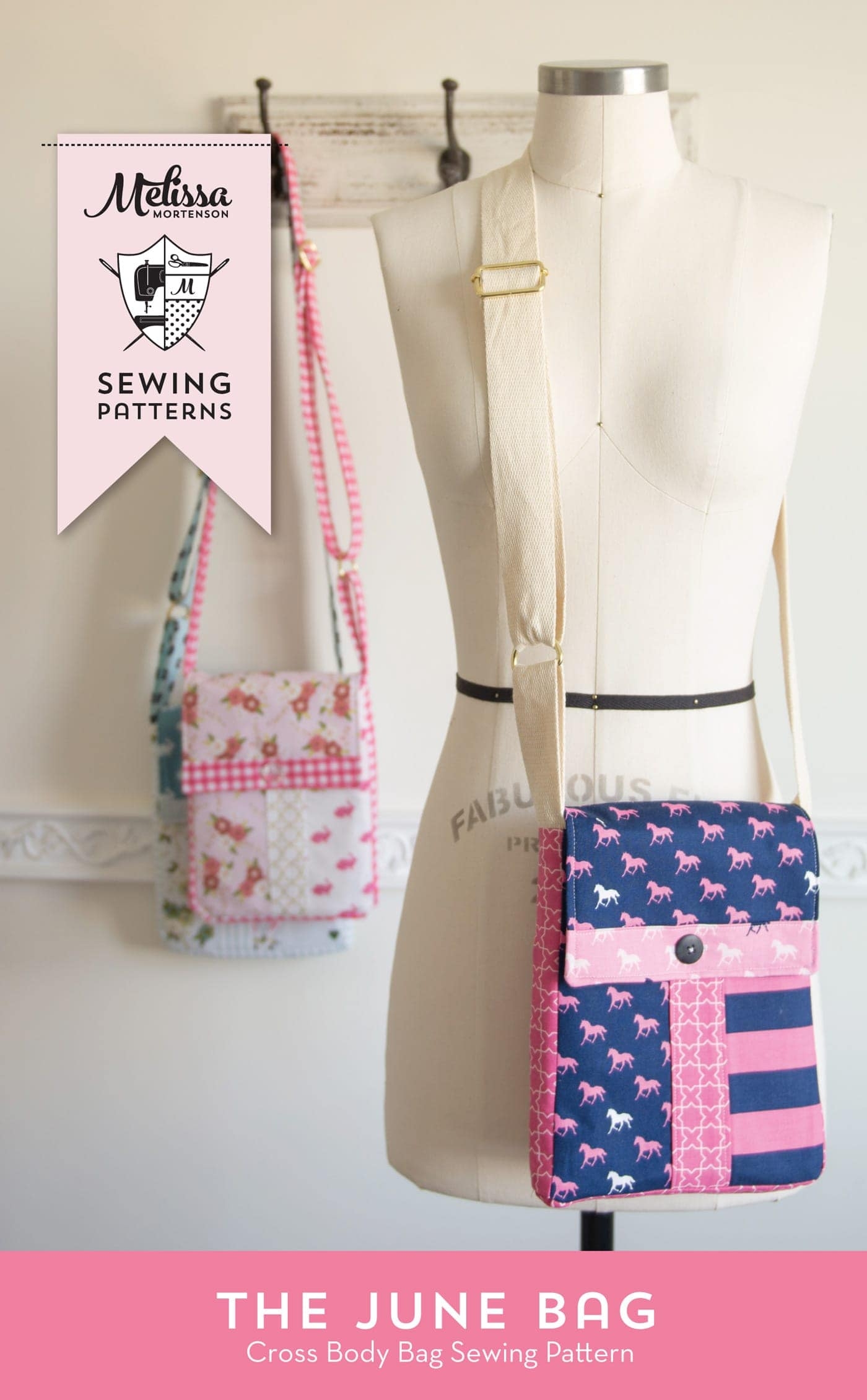 The June Bag A Cross Body Bag Sewing Pattern Polka Dot Chair