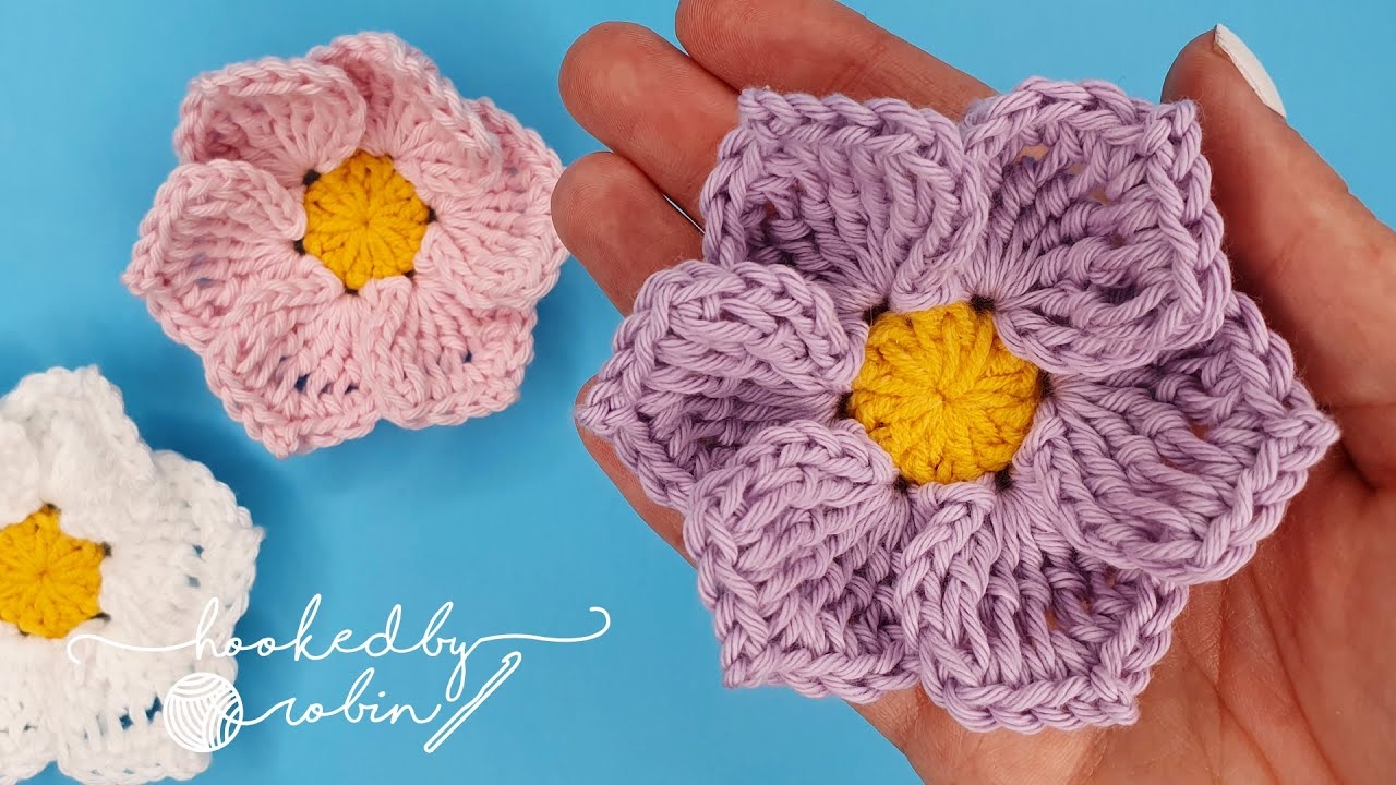 simple crochet flower pattern free