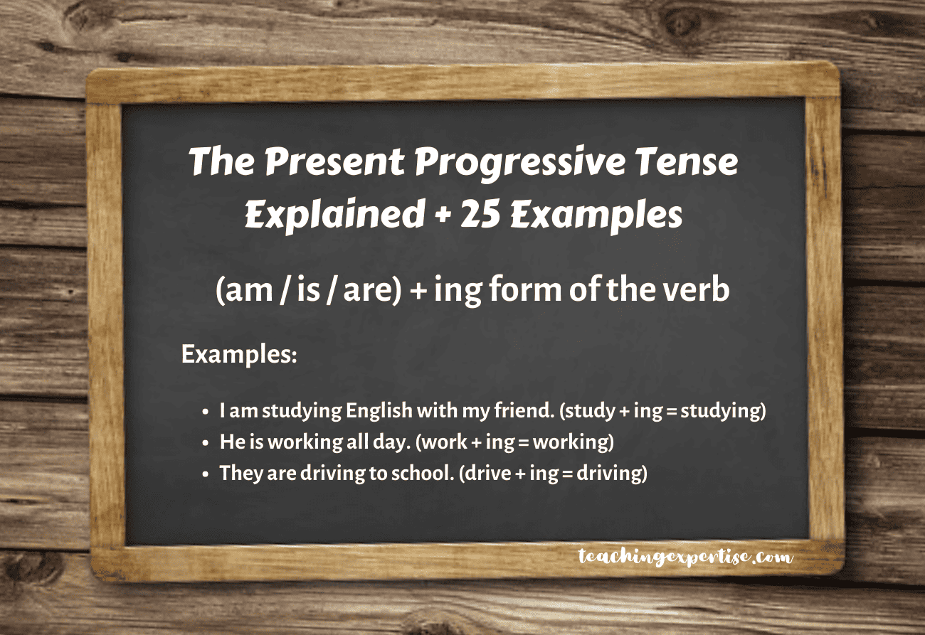 The Present Progressive Tense Explained 25 Examples Teaching Expertise The Present Progressive Tense Explained 25 Examples Teaching Expertise