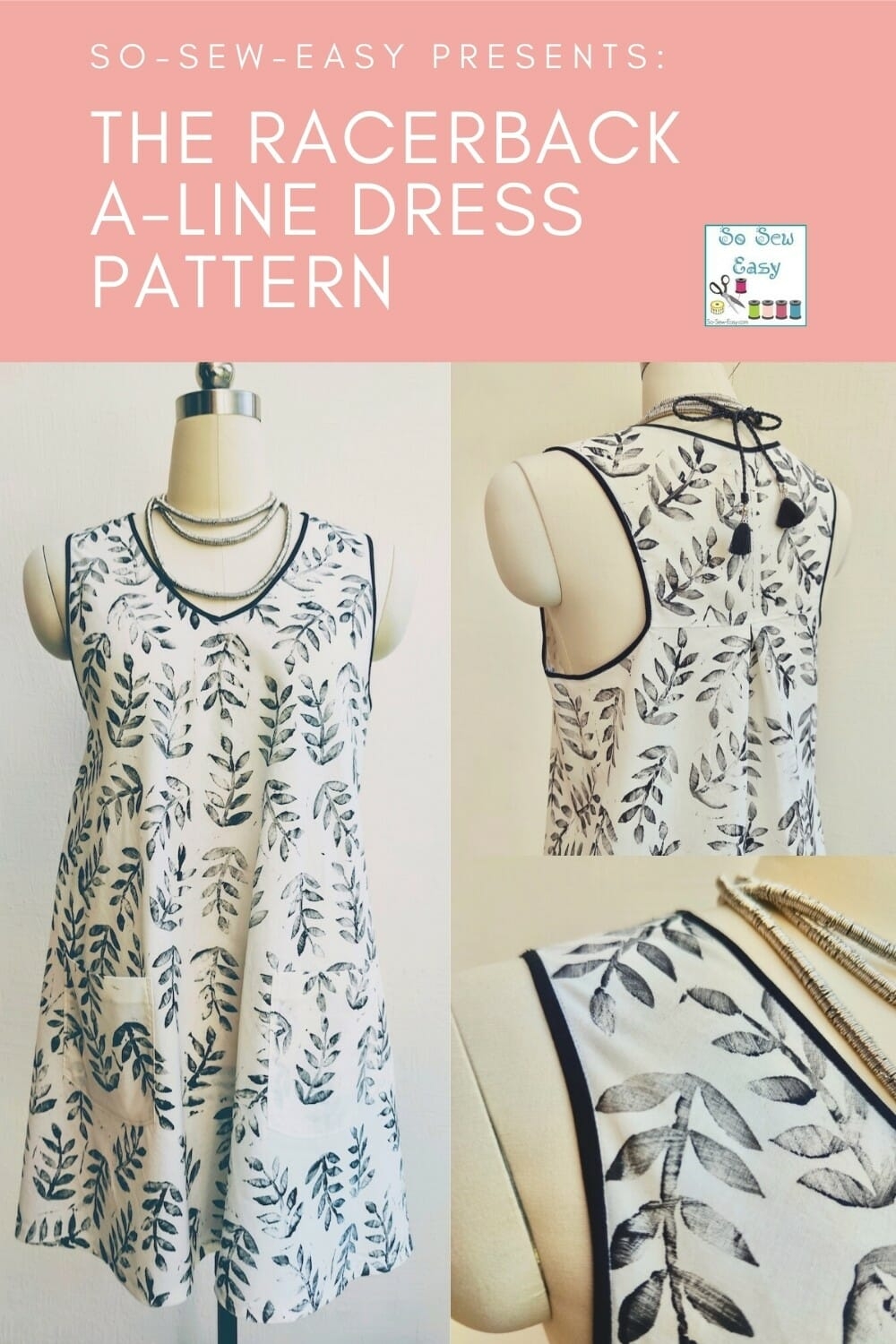 The Racerback A Line Dress From Print To Finished Product So Sew Easy