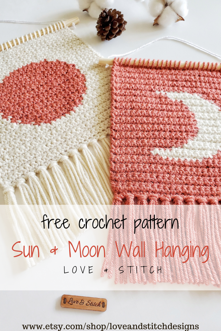 The Sun And Moon Mini Wall Hanging Crochet Pattern Love Stitch The Sun And Moon Mini Wall Hanging Crochet Pattern Love Stitch