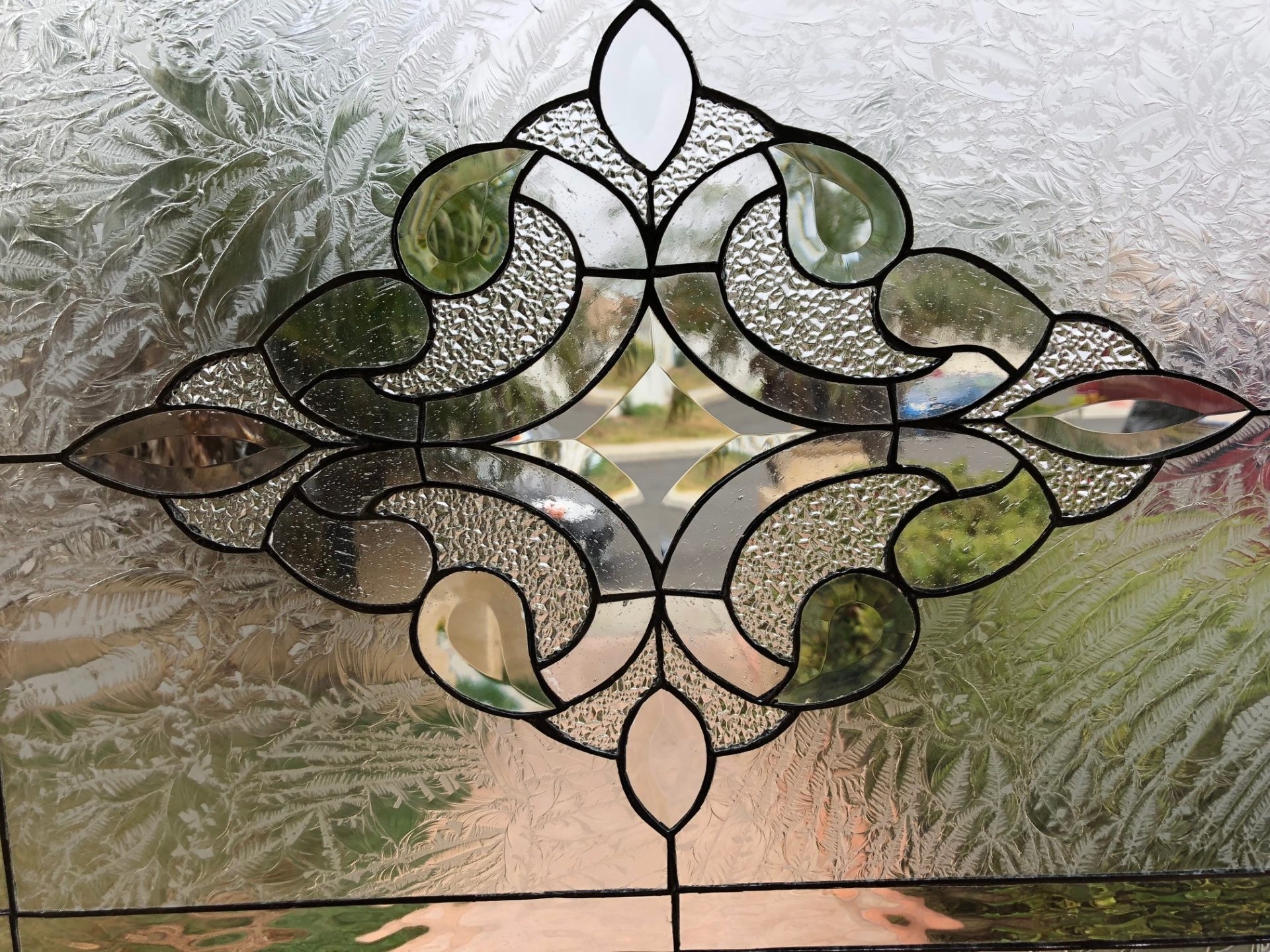 The Wilmington All Clear Beveled Victorian Stained Glass Window Panel The Wilmington All Clear Beveled Victorian Stained Glass Window Panel
