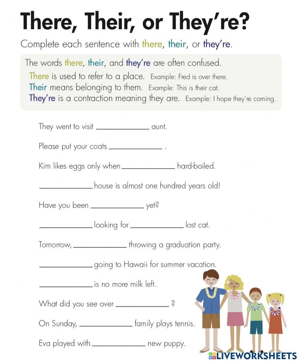 Their There And Theyre Worksheet Live Worksheets Worksheets Library Their There And Theyre Worksheet Live Worksheets Worksheets Library