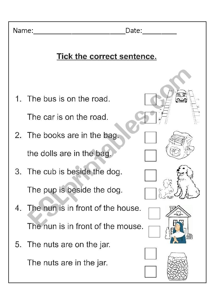 Tick The Correct Sentence ESL Worksheet By Udgamschool Worksheets Library Tick The Correct Sentence ESL Worksheet By Udgamschool Worksheets Library