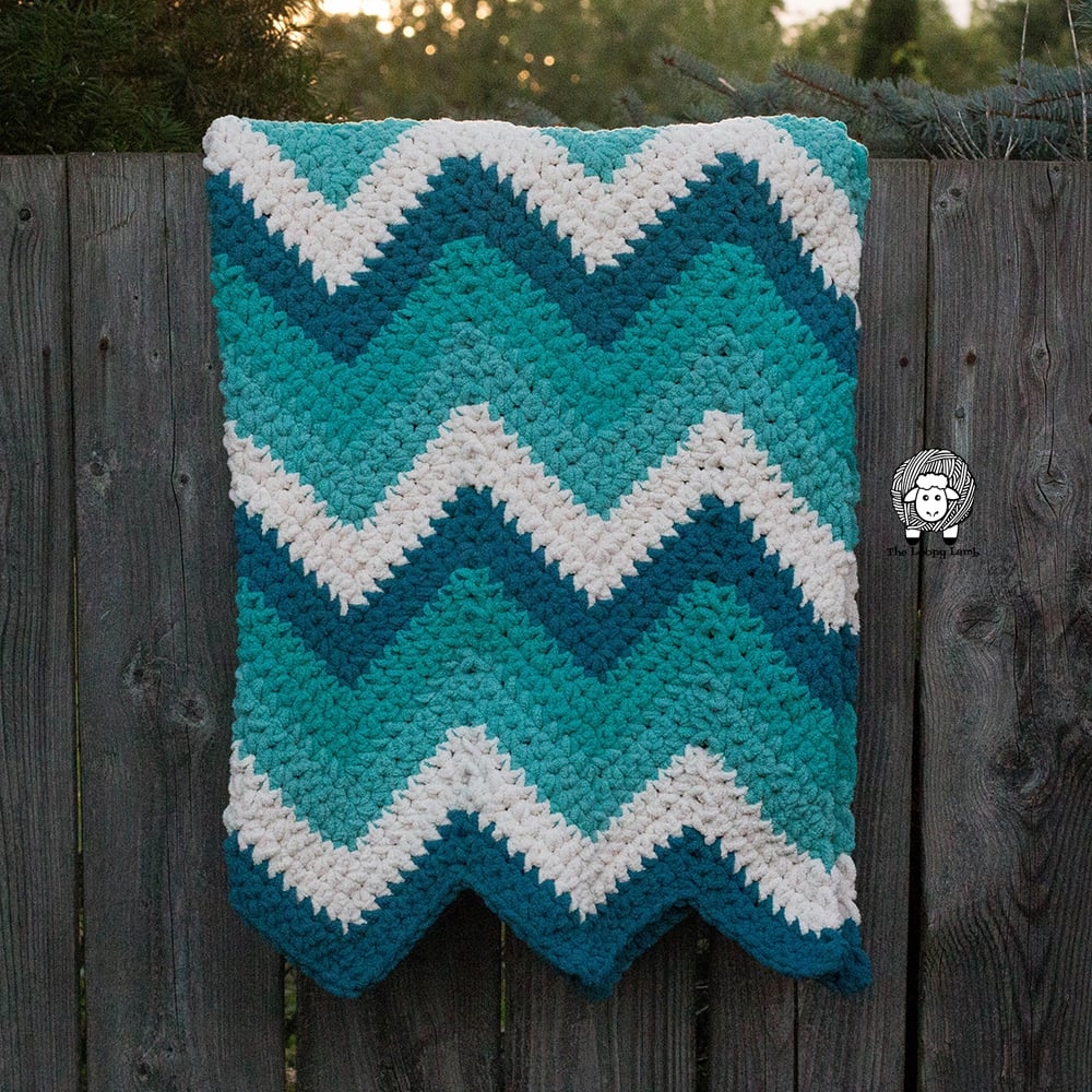 Timeless Teal Chevron Blanket Crochet Pattern The Loopy Lamb Timeless Teal Chevron Blanket Crochet Pattern The Loopy Lamb