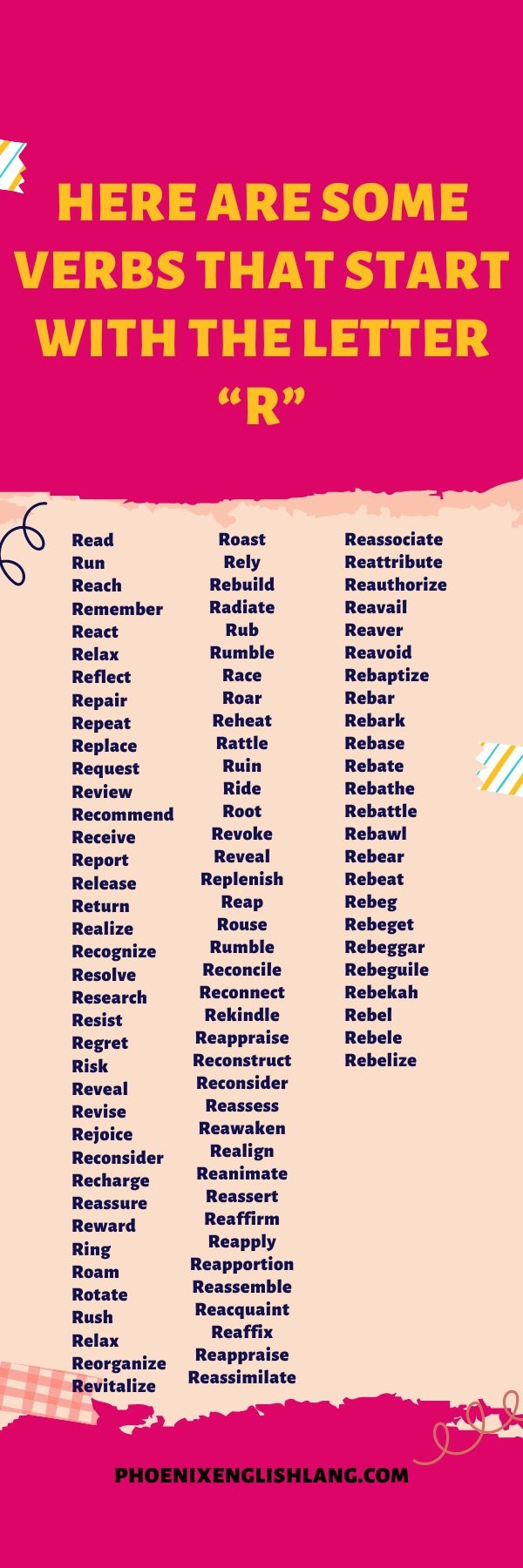 Top 100 Commonly Used Verbs That Start With R 2025 Phoenix English Top 100 Commonly Used Verbs That Start With R 2025 Phoenix English