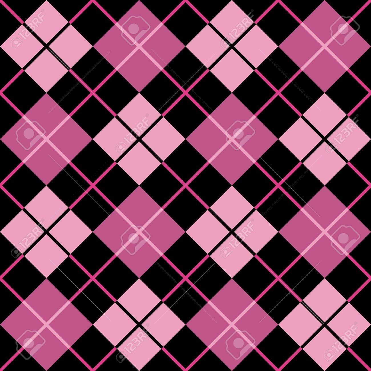 Trendy Seamless Argyle Pattern In Pink And Black Royalty Free SVG Cliparts Vectors And Stock Illustration Image 10359444