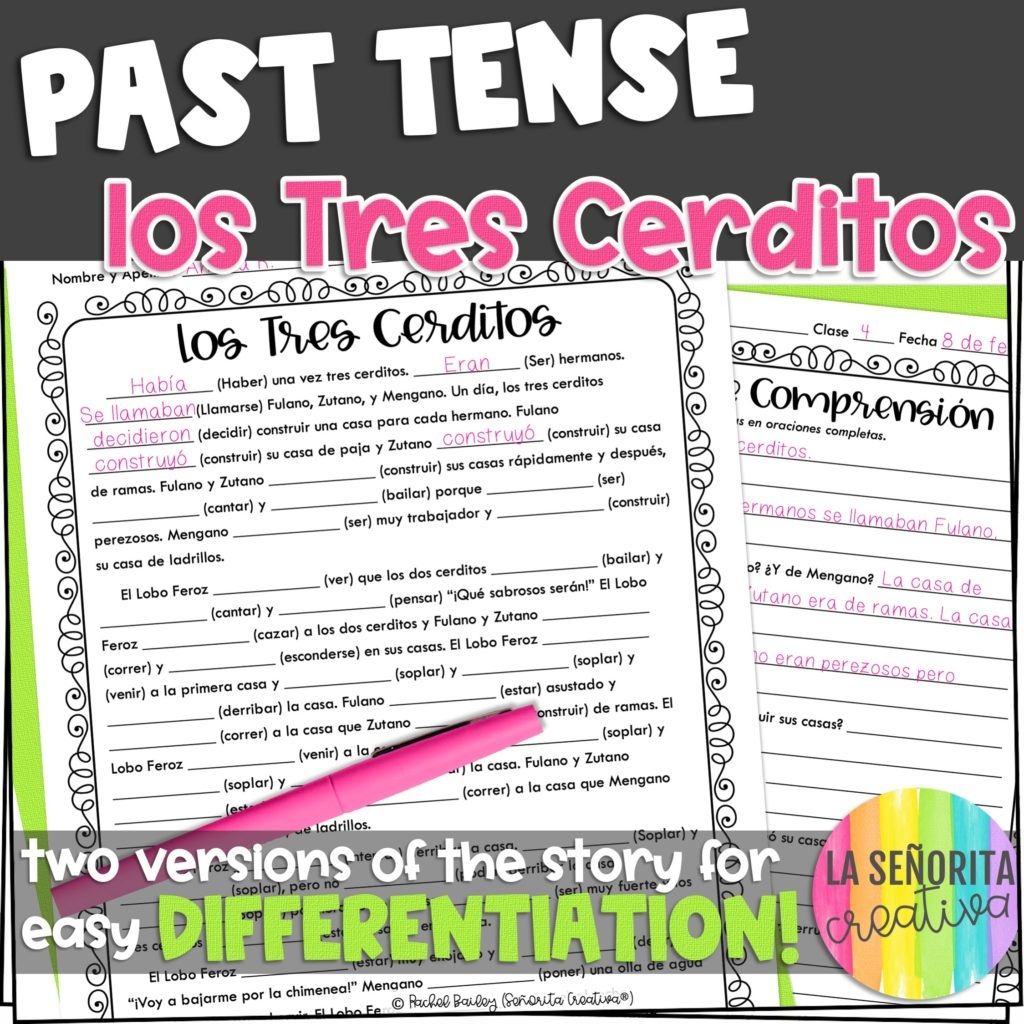 Tres Cerditos Preterite Vs Imperfect Story Worksheet Se orita Creativa Tres Cerditos Preterite Vs Imperfect Story Worksheet Se orita Creativa