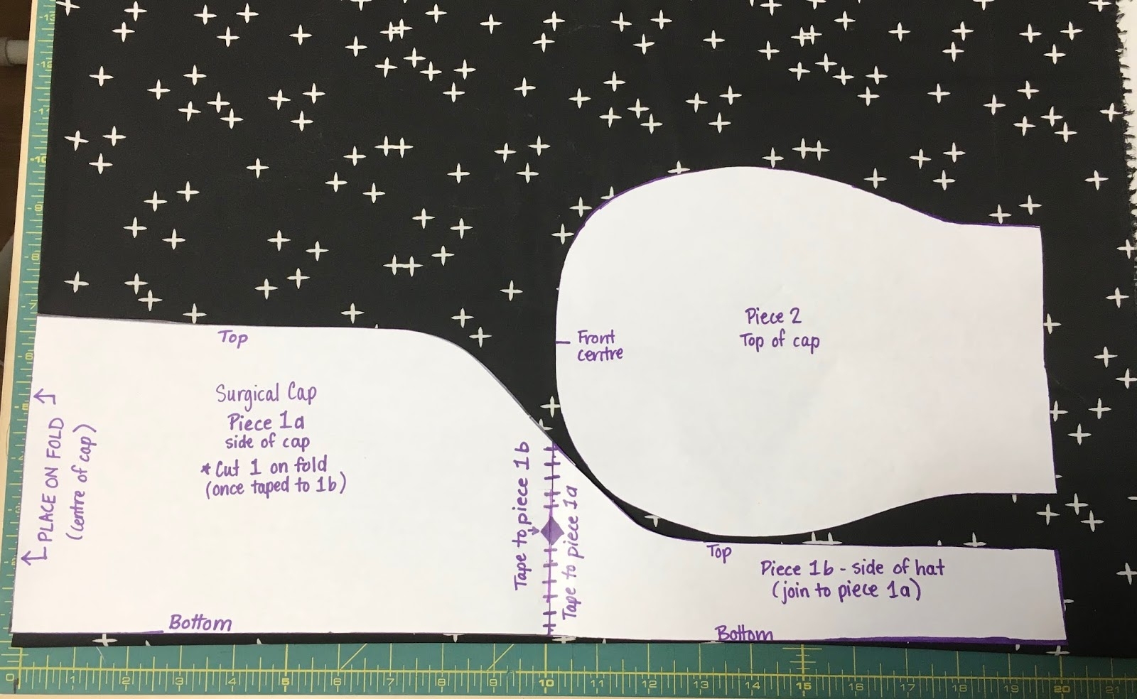 Twelve Bees Handmade How To Sew A Surgical Cap Pattern DIY Tutorial Twelve Bees Handmade How To Sew A Surgical Cap Pattern DIY Tutorial